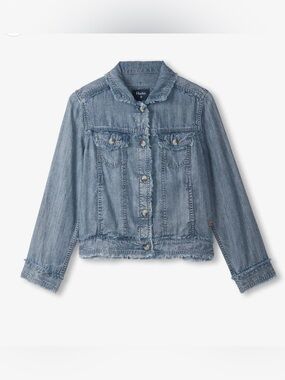 Hatley Tencel Jacket Blue Acid Wash Size Small NWT Cropped Lyocell Jacket